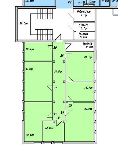 Bürofläche zur Miete provisionsfrei 9,60 € 217 m²<br/>Bürofläche ab 217 m²<br/>Teilbarkeit Altstadt II - Südwest Mülheim an der Ruhr 45473