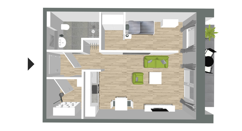 Wohnung zum Kauf provisionsfrei als Kapitalanlage geeignet 191.500 € 2 Zimmer 50,7 m²<br/>Wohnfläche ab 50,7 m²<br/>Teilbarkeit Grasberg Grasberg 28879