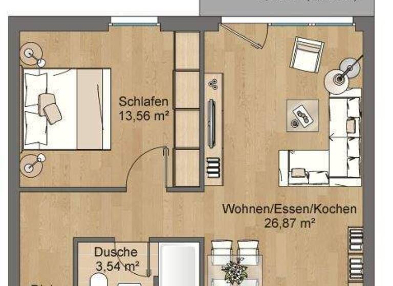 Wohnung zur Miete 762 € 2 Zimmer 60,1 m² EG frei ab sofort Pappelweg 11 Hanau 63452