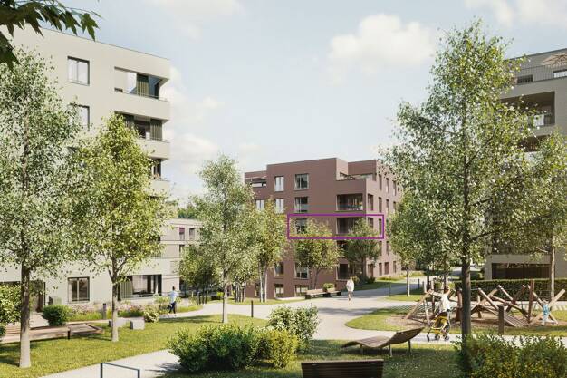 Wohnung zur Miete - Neubau 1.350 € 3 Zimmer 73,9 m² 2. Geschoss frei ab 01.07.2025 Oststadt Ravensburg 88212