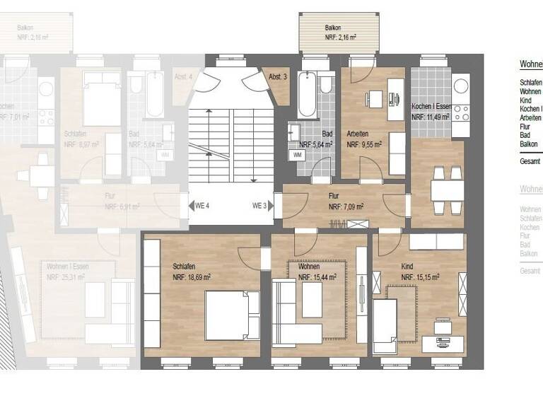 Wohnung zum Kauf provisionsfrei 208.700 € 4 Zimmer 85,2 m²<br/>Wohnfläche 1.<br/>Geschoss Volkmarsdorf Leipzig 04315