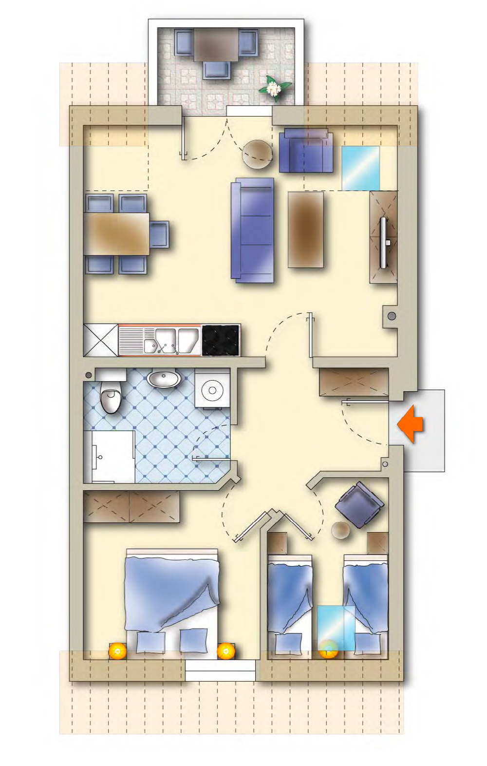 Wohnung zum Kauf provisionsfrei 394.100 € 3 Zimmer 60,6 m²<br/>Wohnfläche 2.<br/>Geschoss ab sofort<br/>Verfügbarkeit Prerow 18375