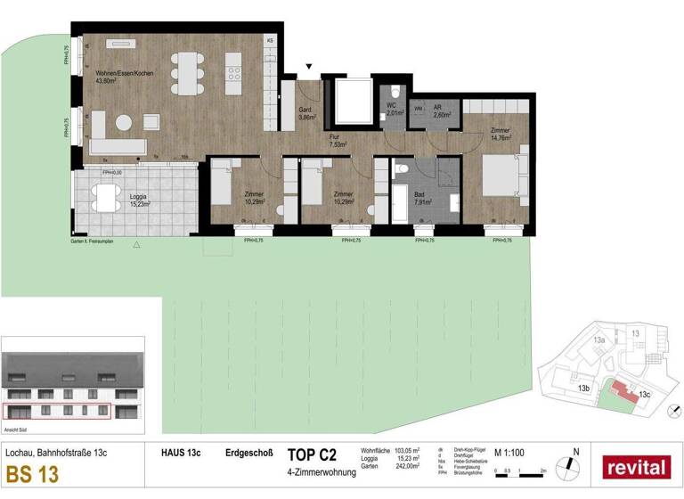 Wohnung zum Kauf - Erstbezug 798.000 € 4 Zimmer 103 m² EG Bahnhofstraße 13 Lochau 6911