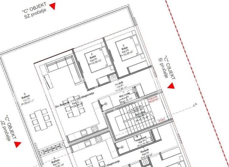 Wohnung zum Kauf 265.000 € 3 Zimmer 77 m² 2. Geschoss Novalja
