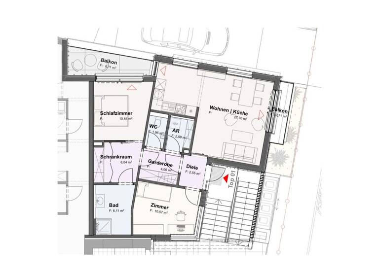 Wohnung zur Miete - Erstbezug 1.599 € 3 Zimmer 72 m² EG frei ab 01.04.2026 Villacher Vorstadt Klagenfurt am Wörthersee 9020