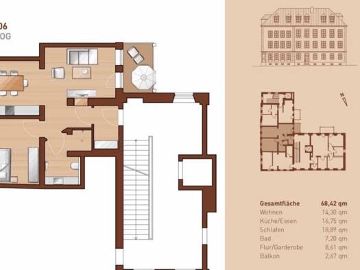 Wohnung zur Miete 730 € 2 Zimmer 68,4 m² Geschoss 1/3 frei ab 01.11.2026 Dinkelsbühl Dinkelsbühl 91550
