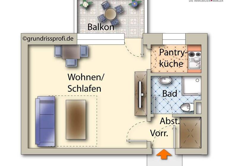 Studio zum Kauf 89.000 € 1 Zimmer 28 m² Vechta 49377