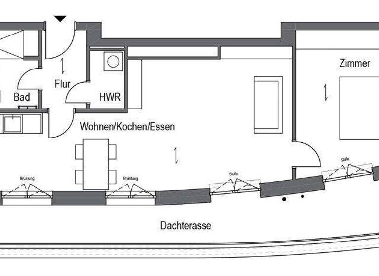 Wohnung zur Miete 1.510 € 2 Zimmer 70,4 m² 5. Geschoss Parkstraße 23 Spandau Berlin 13585