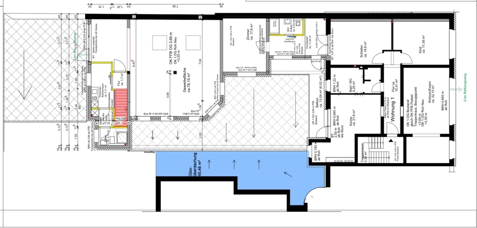 Praxis zur Miete provisionsfrei 4.400 € 440 m²<br/>Bürofläche Neustraße 39 - 41 Stadtmitte Eschweiler 52249