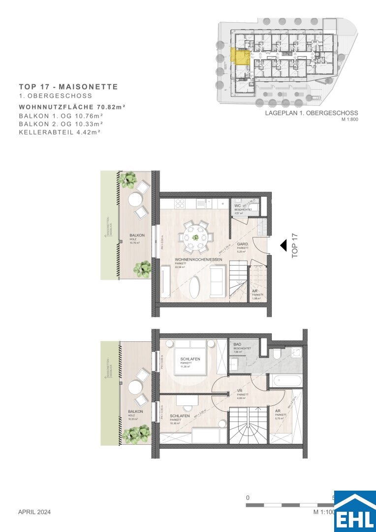 Wohnung zum Kauf 361.207 € 3 Zimmer 70,8 m²<br/>Wohnfläche 1.<br/>Geschoss Franz-Liszt-Gasse Neusiedl am See 7100