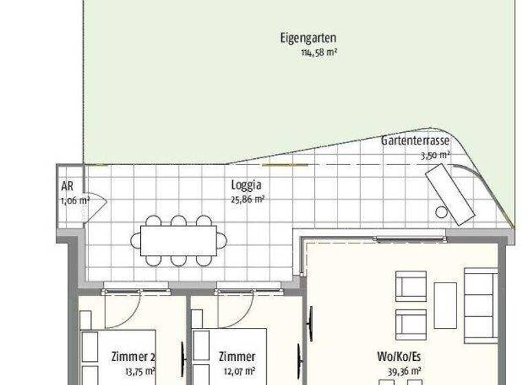 Wohnung zur Miete 2.019 € 3 Zimmer 84,9 m² EG Wien 1190
