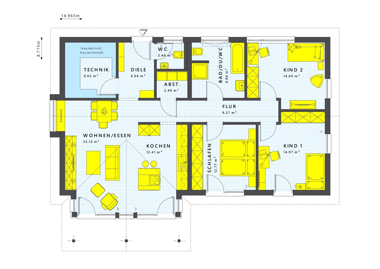 Einfamilienhaus zum Kauf 397.139 € 4 Zimmer 110,5 m²<br/>Wohnfläche 750 m²<br/>Grundstück Unterbreizbach Unterbreizbach 36414