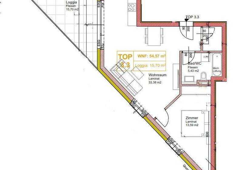 Wohnung zum Kauf 279.000 € 2 Zimmer 54,6 m² 1. Geschoss Münichsthal 2122