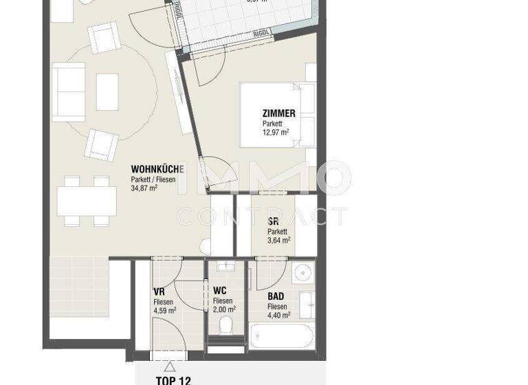 Wohnung zum Kauf - Erstbezug 275.000 € 2 Zimmer 62,3 m² Ulrichskirchen 2122