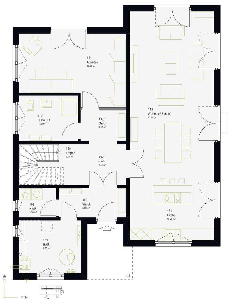 Einfamilienhaus zum Kauf 522.639 € 7 Zimmer 245 m²<br/>Wohnfläche 520 m²<br/>Grundstück Hirrlingen 72145