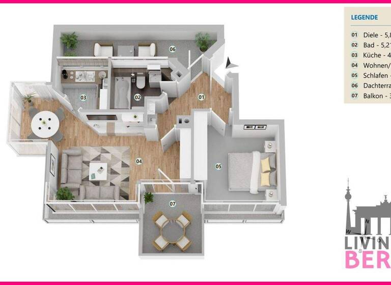 Wohnung zum Kauf 299.000 € 2 Zimmer 61,4 m² Grünau Berlin 12527