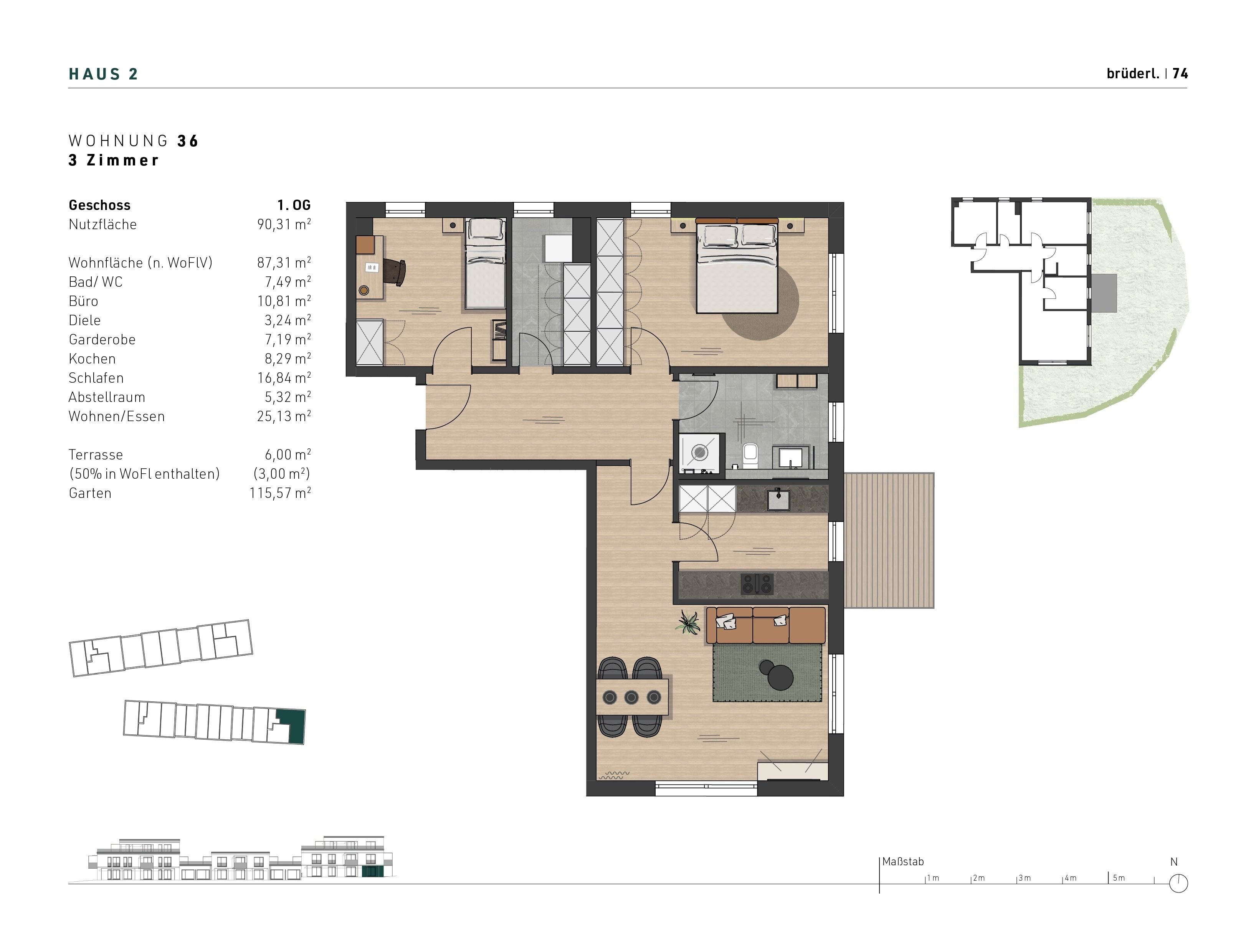 Wohnung zum Kauf provisionsfrei 677.700 € 3 Zimmer 87,3 m²<br/>Wohnfläche 1.<br/>Geschoss Jahnstraße Bad Endorf 83093