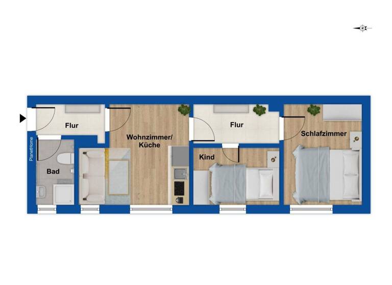 Wohnung zum Kauf 215.000 € 2,5 Zimmer 52,1 m² 1. Geschoss Herzogenaurach 91074