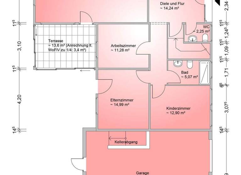 Einfamilienhaus zum Kauf provisionsfrei 389.000 € 4 Zimmer 111 m² 1.193 m² Grundstück Handorf 21447