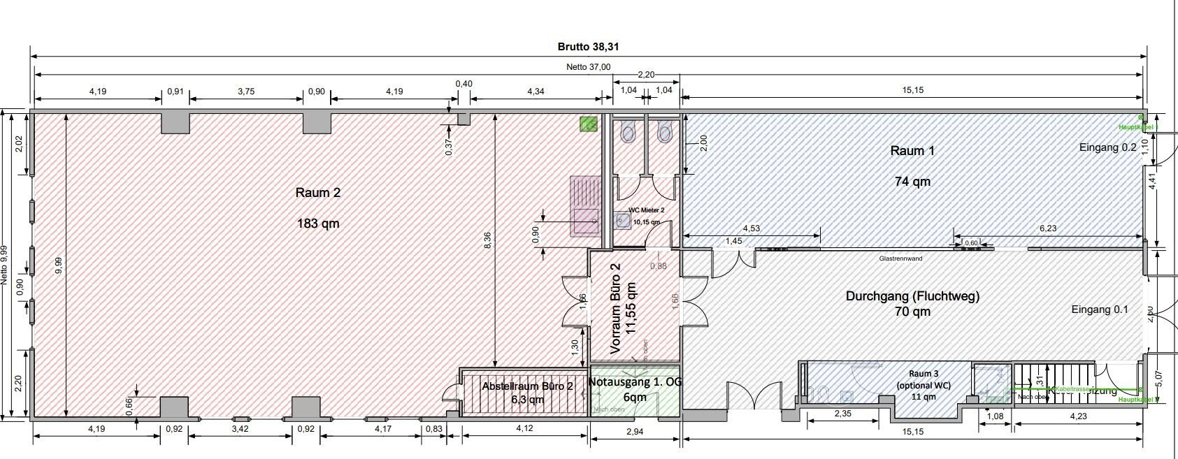 Bürofläche zur Miete 14,50 € 366 m²<br/>Bürofläche Ehrenfeld Köln 50825