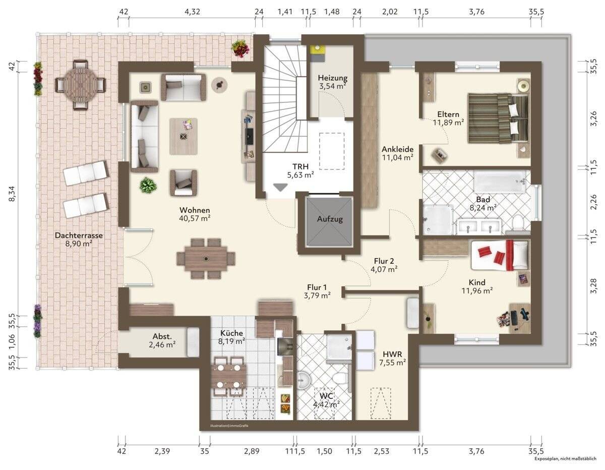 Penthouse zur Miete 1.350 € 3 Zimmer 123,3 m²<br/>Wohnfläche Langen Langen 27607