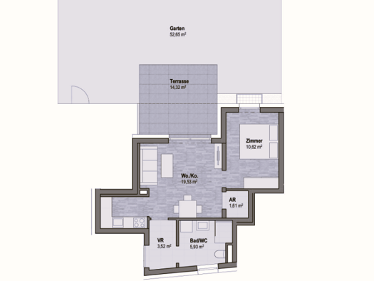 Wohnung zum Kauf - Erstbezug provisionsfrei 258.386 € 2 Zimmer 41,2 m² Sankt Leonhard Graz Geidorf 8010