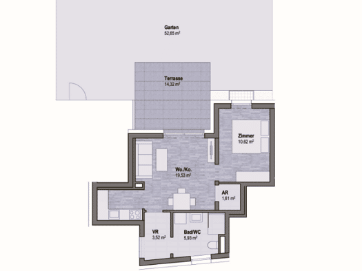 Wohnung zum Kauf - Erstbezug provisionsfrei 258.386 € 2 Zimmer 41,2 m² Sankt Leonhard Graz 8010