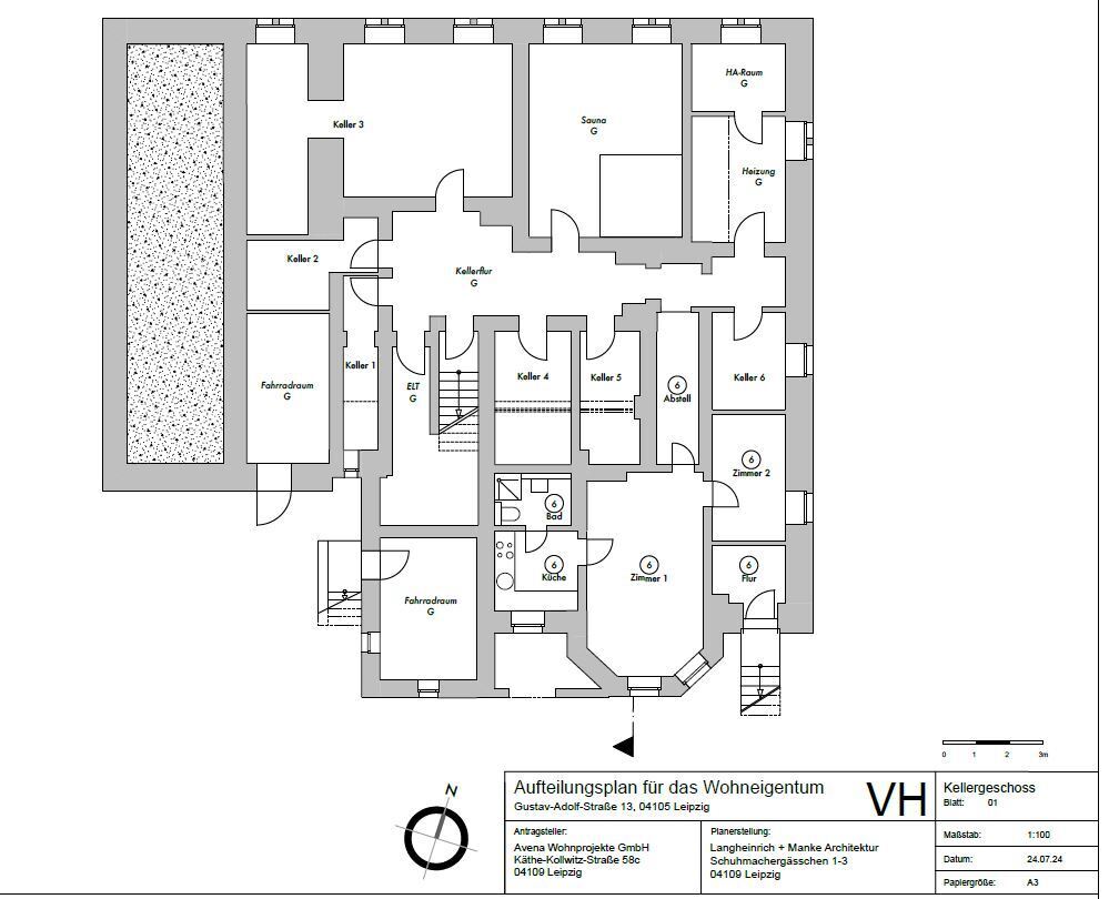 Wohnung zum Kauf provisionsfrei 843.000 € 5 Zimmer 183,3 m²<br/>Wohnfläche 1.<br/>Geschoss Zentrum - Nordwest Leipzig 04105