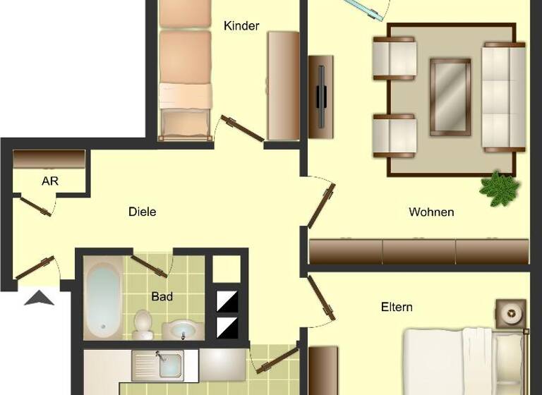 Wohnung zur Miete 489 € 3 Zimmer 79,3 m² 1. Geschoss frei ab 01.05.2026 Kattowitzer Straße 4 Kreuztal 57223