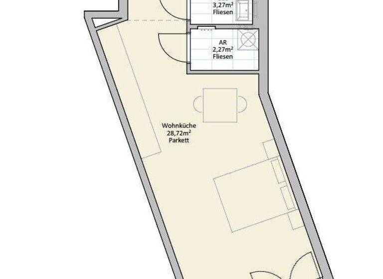 Studio zur Miete 603 € 1 Zimmer 1. Geschoss Laaer Wald Wien 1100