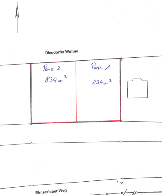 Grundstück zum Kauf provisionsfrei 168.000 € 834 m²<br/>Grundstück Diesdorfer Wuhne 78 Hohendodeleber Weg Magdeburg 39110