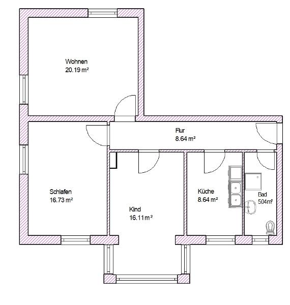 Wohnung zur Miete 541 € 3 Zimmer 72,2 m²<br/>Wohnfläche 2.<br/>Geschoss Schilfbreite 40 Schilfbreite Magdeburg 39120