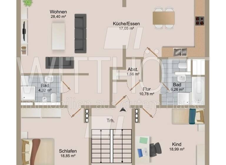 Wohnung zum Kauf 795.000 € 3 Zimmer 122,1 m²<br/>Wohnfläche Hamm Hamburg 20535