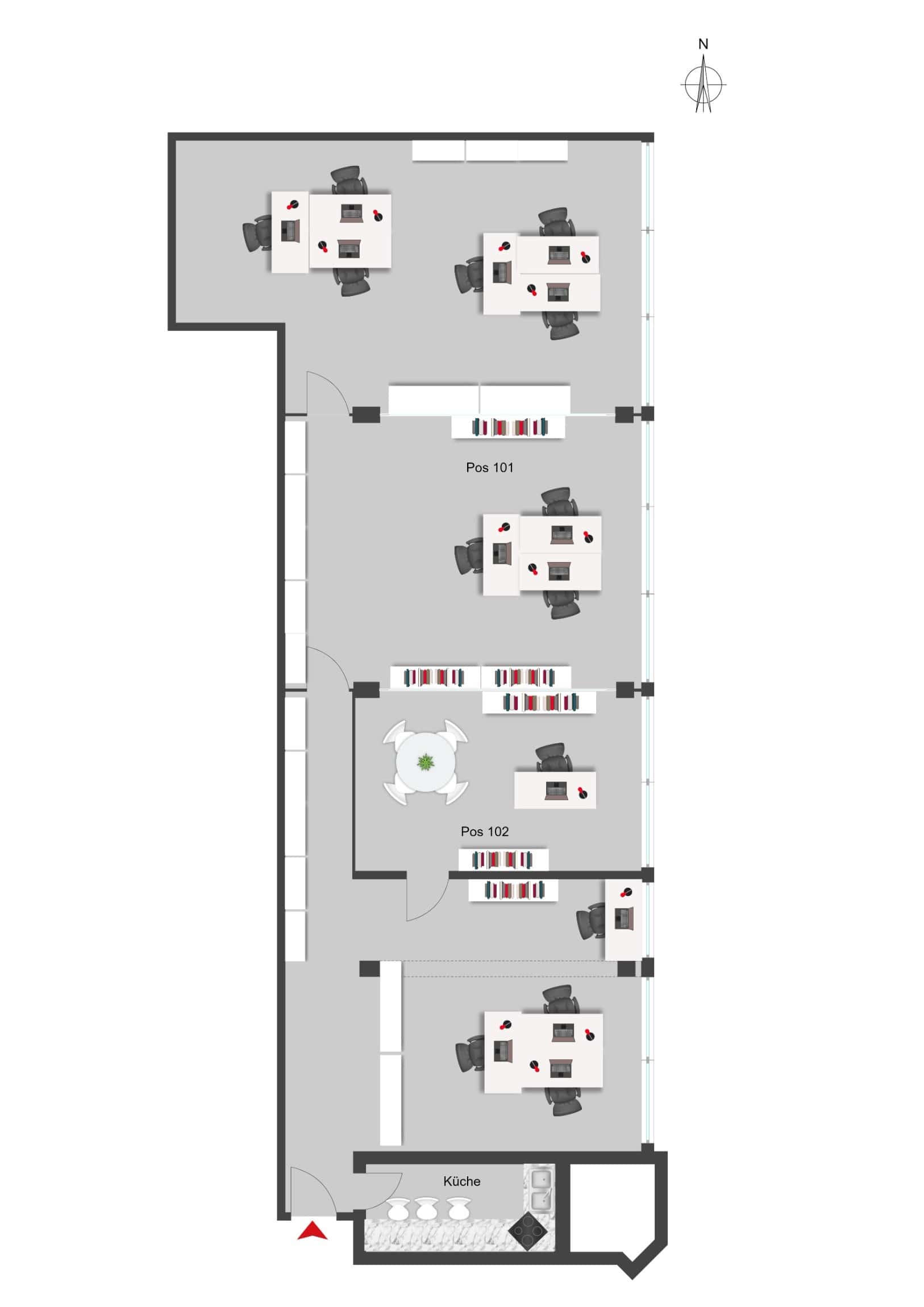 Büro-/Praxisfläche zum Kauf 4 Zimmer 167 m²<br/>Bürofläche Land in Sonne München 80686