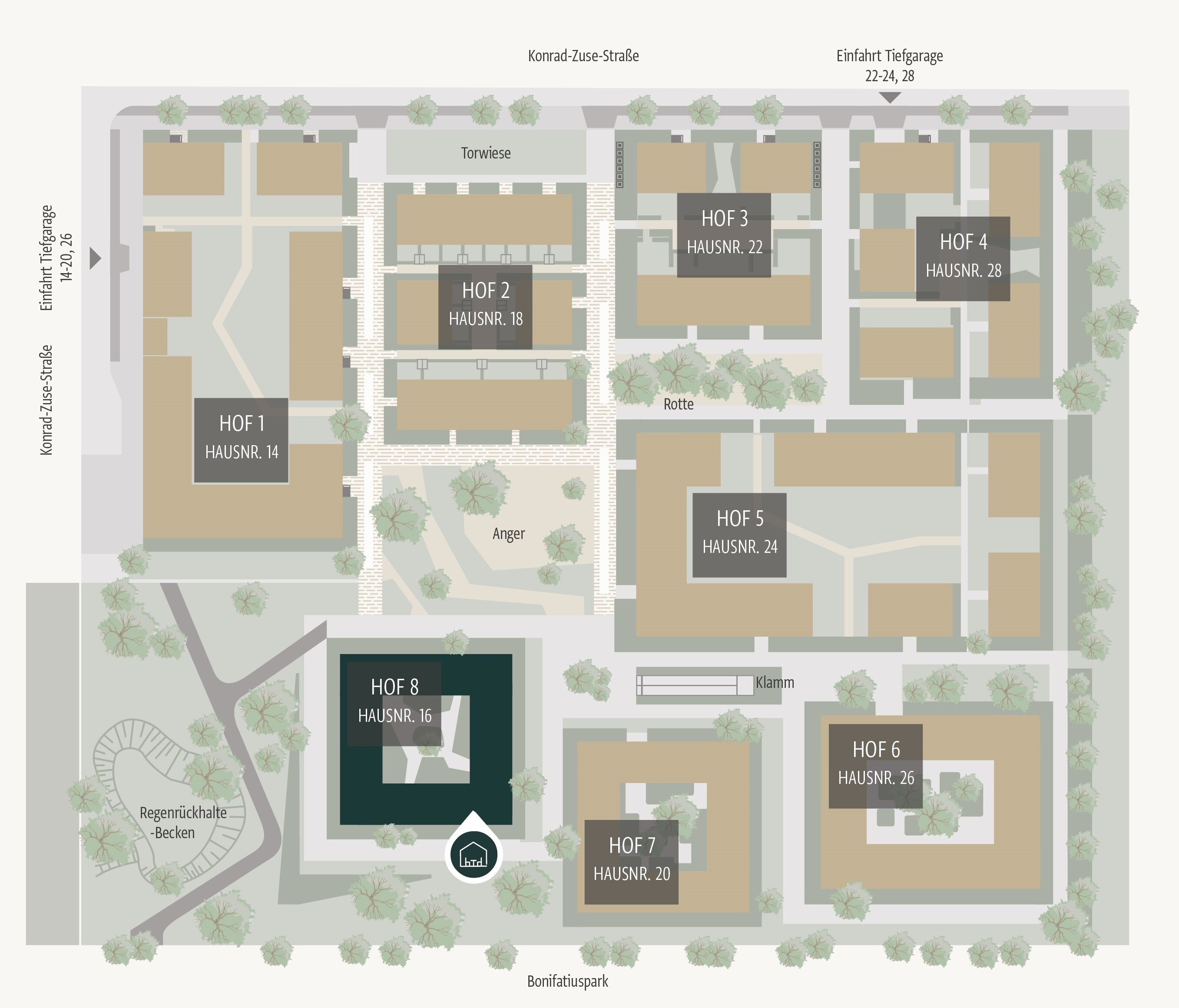 Wohnung zur Miete 1.150 € 2 Zimmer 52,4 m²<br/>Wohnfläche EG<br/>Geschoss 01.02.2025<br/>Verfügbarkeit Konrad-Zuse-Straße 16b Kalbach-Riedberg Frankfurt 60438