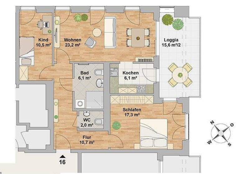 Wohnung zur Miete 1.300 € 3 Zimmer 83,7 m² 1. Geschoss frei ab sofort Leipziger Vorstadt Dresden 01097