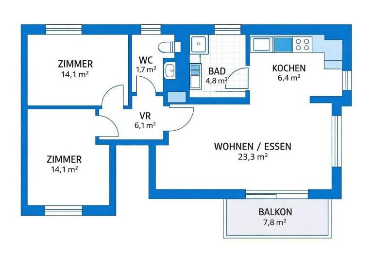 Wohnung zum Kauf 369.000 € 3 Zimmer 80 m² 1. Geschoss Sankt Leonhard Graz 8010