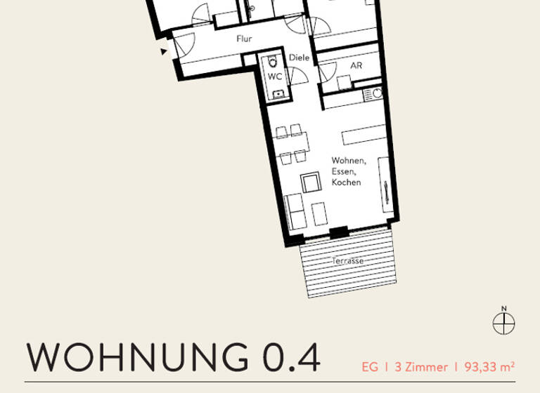 Wohnung zum Kauf - Erstbezug provisionsfrei 495.000 € 3 Zimmer 93,4 m² EG Rotes Feld Lüneburg 21335