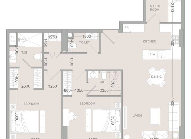 Wohnung zum Kauf provisionsfrei 460.585 € 3,5 Zimmer 126,9 m² Dubai 00000