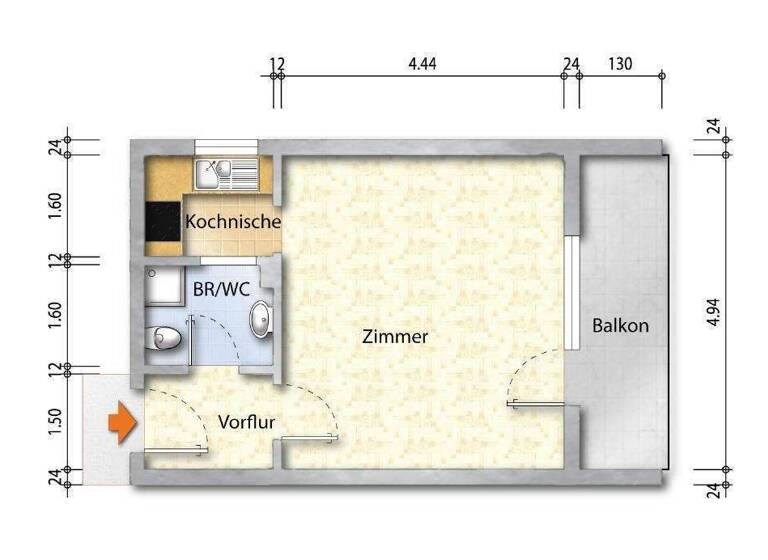 Studio zum Kauf 72.000 € 1 Zimmer 31,8 m² EG Wehrhalden Herrischried 79737