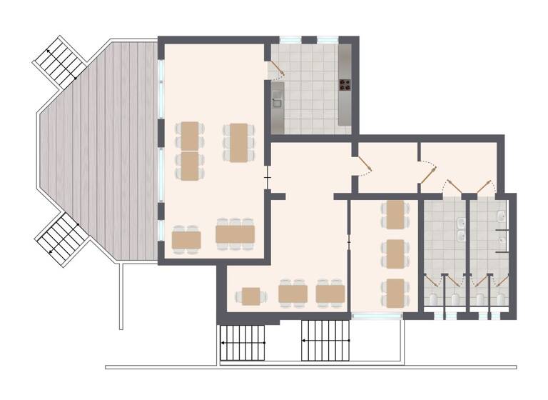 Gastronomie/Hotel zur Miete 4.000 € 100 m² Gastrofläche Kurhausstraße 1 Seebad Warnemünde Rostock 18119