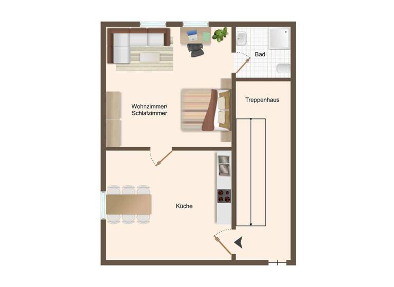 Wohnung zum Kauf 89.000 € 2 Zimmer 34 m² 1. Geschoss Schölerberg Osnabrück 49082