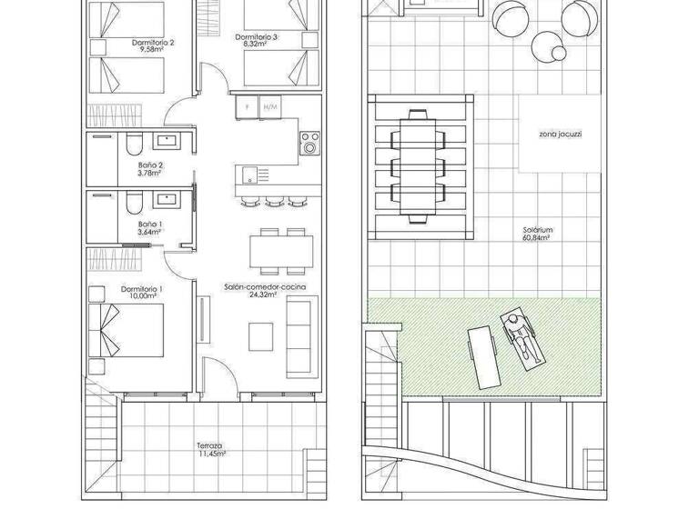 Penthouse zum Kauf provisionsfrei 290.000 € 4 Zimmer 67 m² Calle Cristo Yacente 23 Pilar de la Horadada 03190