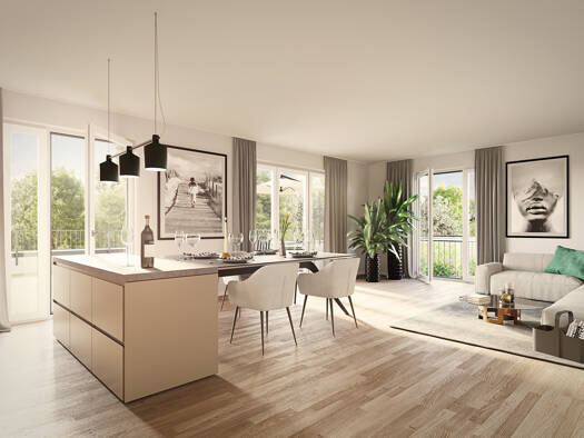 Wohnung zum Kauf - Erstbezug provisionsfrei 914.900 € 4 Zimmer 100,6 m² 2. Geschoss Milbertshofen-Am Hart München / Am Hart 80937