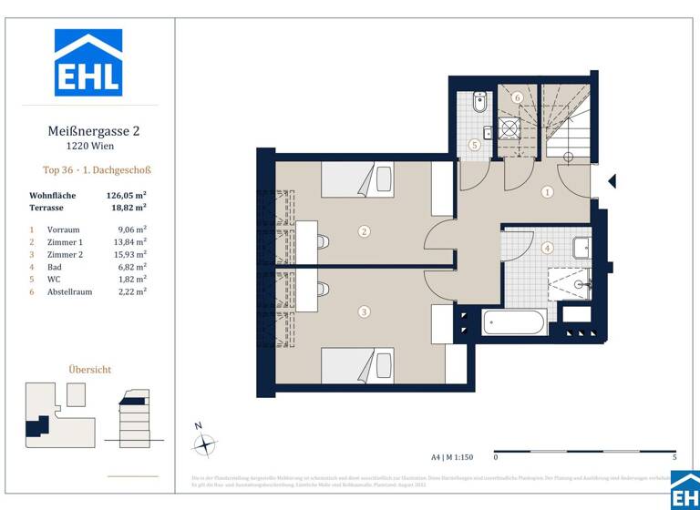 Wohnung zum Kauf - Erstbezug 836.070 € 4 Zimmer 126,1 m² Meißnergasse Wien 1220