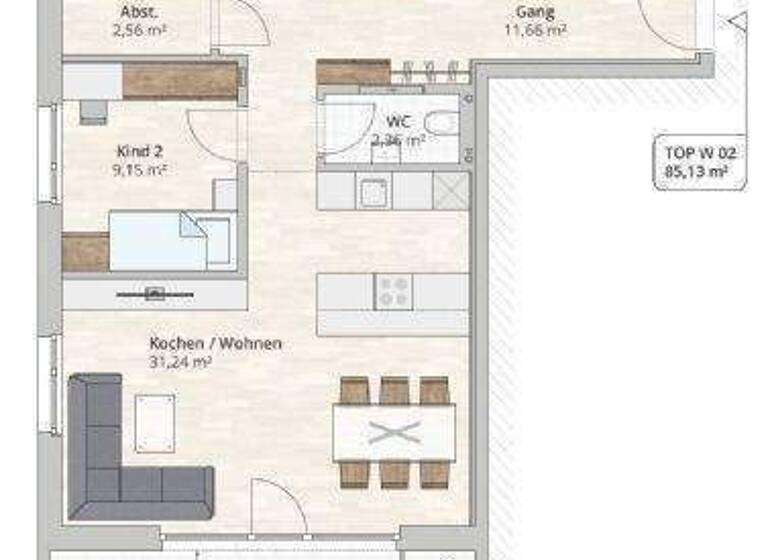 Terrassenwohnung zum Kauf - Erstbezug provisionsfrei 570.000 € 4 Zimmer 85,1 m² EG Beim Feldgatter 5 Frastanz 6820
