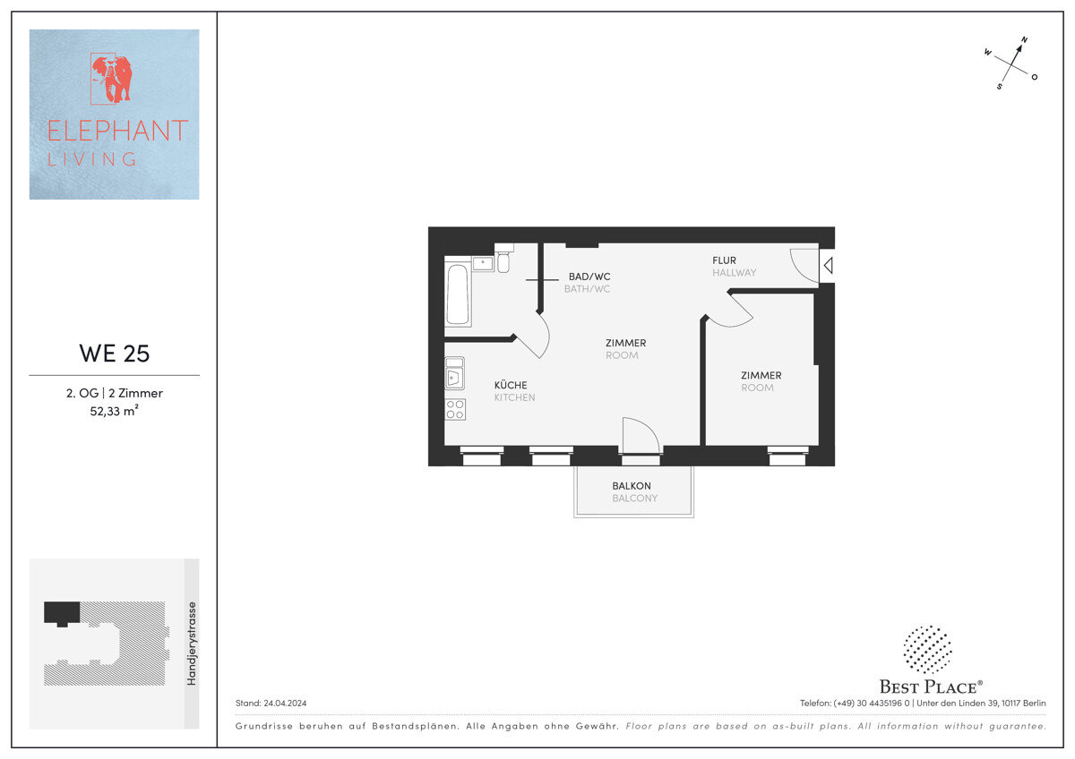 Wohnung zum Kauf provisionsfrei 2 Zimmer 52,3 m²<br/>Wohnfläche 3.<br/>Geschoss Handjerystraße 36 Adlershof Berlin 12489