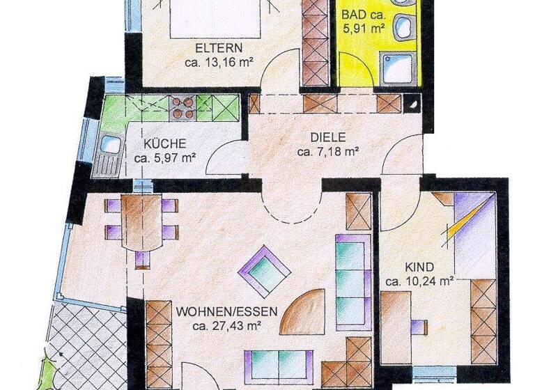 Wohnung zur Miete 830 € 3 Zimmer 72,5 m² 1. Geschoss frei ab 01.05.2026 Kösching 85092