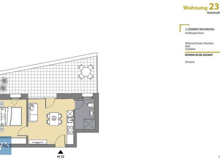 Wohnung zum Kauf - Erstbezug 269.000 € 2 Zimmer 32,8 m² EG Holzstraße 1 Lustenau 6890