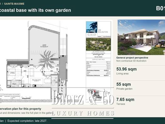 Wohnung zum Kauf 603.500 € 2 Zimmer 54 m² Avenue Girard 18 Nartelle-Noyer-Bellevue-bd des Sardinaux Sainte-Maxime 83120